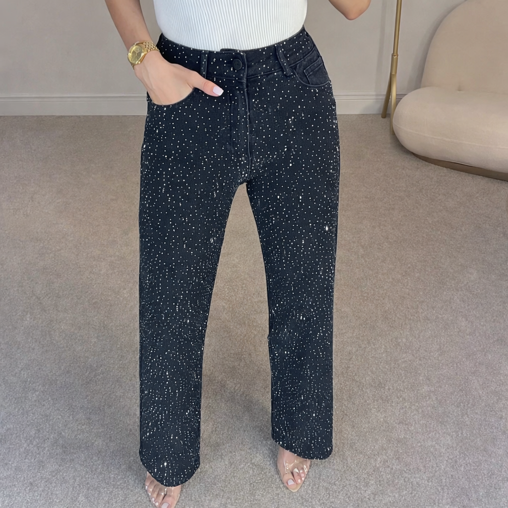 Lowline Rhinestone Straight Jean